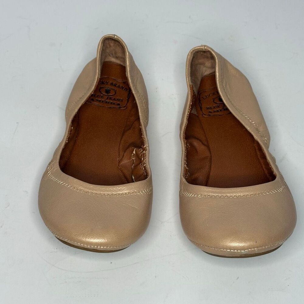 Lucky Brand Leather Ballet Flats Tan| Women Size 7